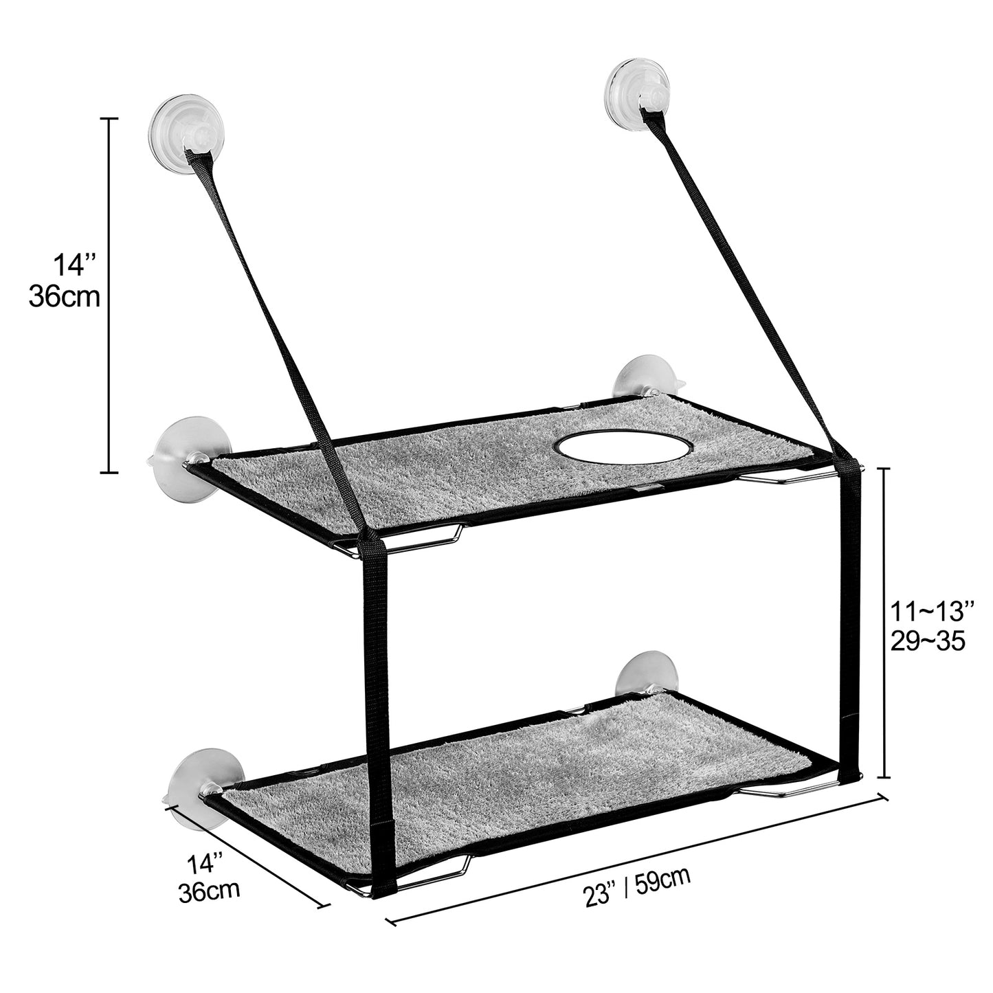 LIFIS Percha para ventana de gato, plegable para cerrar la cortina, marco de cara de gato